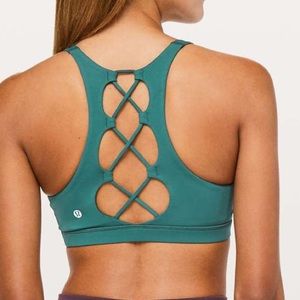 Lululemon size 10 Tied to It Bra in Emerald Green